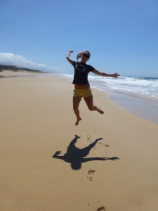 Excited to be on Fraser Island (look it up: it's ranked one of the prettiest places in the world!)